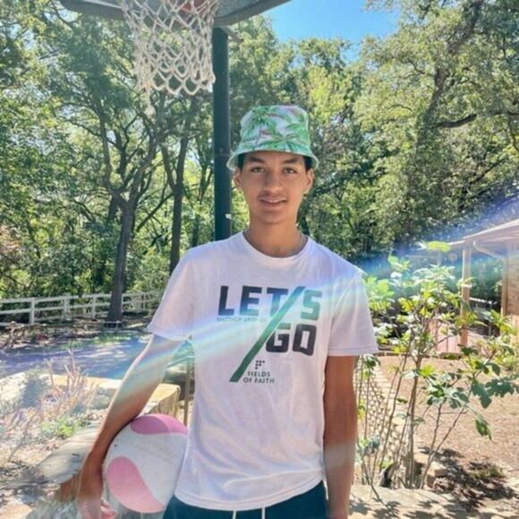 Palm Angels bucket Hat baby blue with palm print main image 4